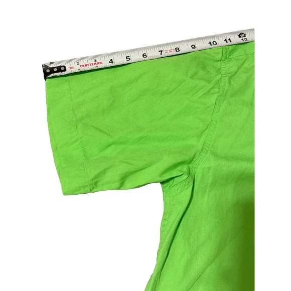 CINCH Shirt Men's Adult Large Green Casual Short Sleeve Button Up Western Cowboy - Picture 7 of 8